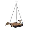 Square Bird Suspended Feeder Large Capacity Bird Chain Tray Hanging Bird Feeder  Balcony