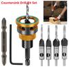 SHGO-Woodworking Adjustable Depth Step Drill High-Speed Steel Limit Four Edge Countersink Drill Screw