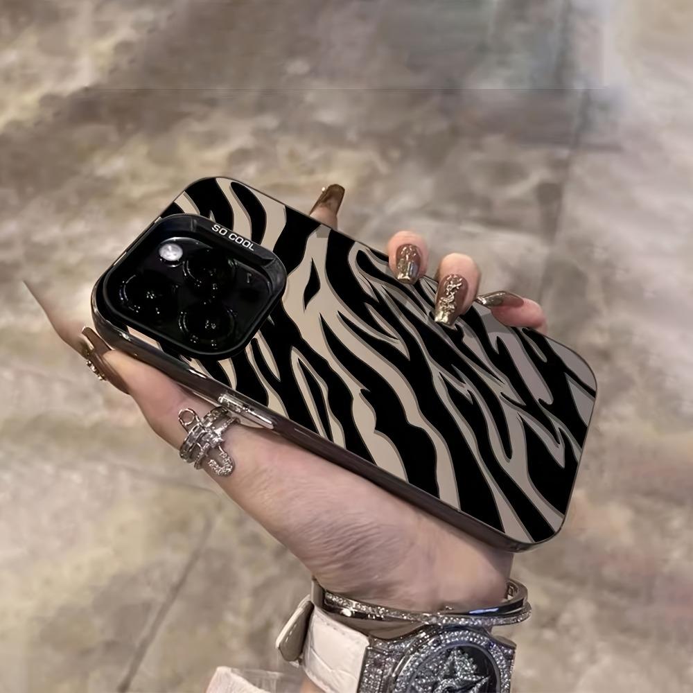 Zebra Stripe Pattern Phone Case Suitable for iPhone 17 16 15 14 13 12 11 Pro/Max/Plus Anti Drop and Shockproof Back Cover
