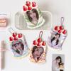 Kpop PVC Photocard Holder with Keychain Pendant Kawaii Card Protector for 54x86mm Idol Photo Fit Students Girls Gift