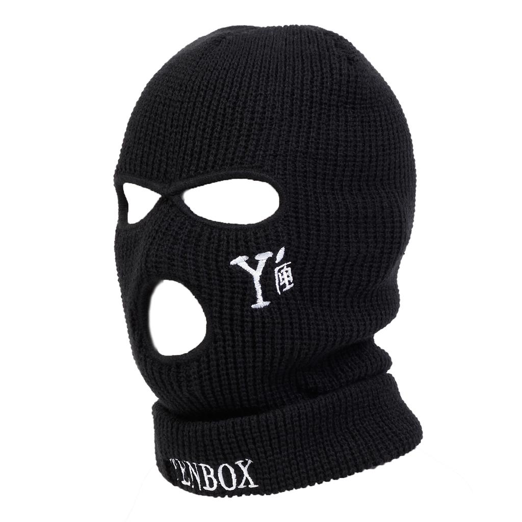 Căciulă Balaclava Unisex TENBOX cu Broderie, Căciulă Beanie Îngroșată, Rezistentă la Vânt, Căciuli Tricotate Călduroase de Iarnă, Pălării de Timp Liber pentru Exterior de Primăvară-Toamnă, Accesorii de Călătorie