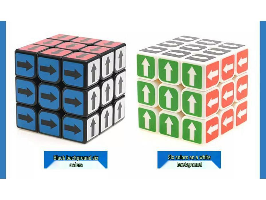 ZCUBE 3x3 Transparent Arrow Magic Cube - Smooth, Personalized Educational Toy with UV Printing