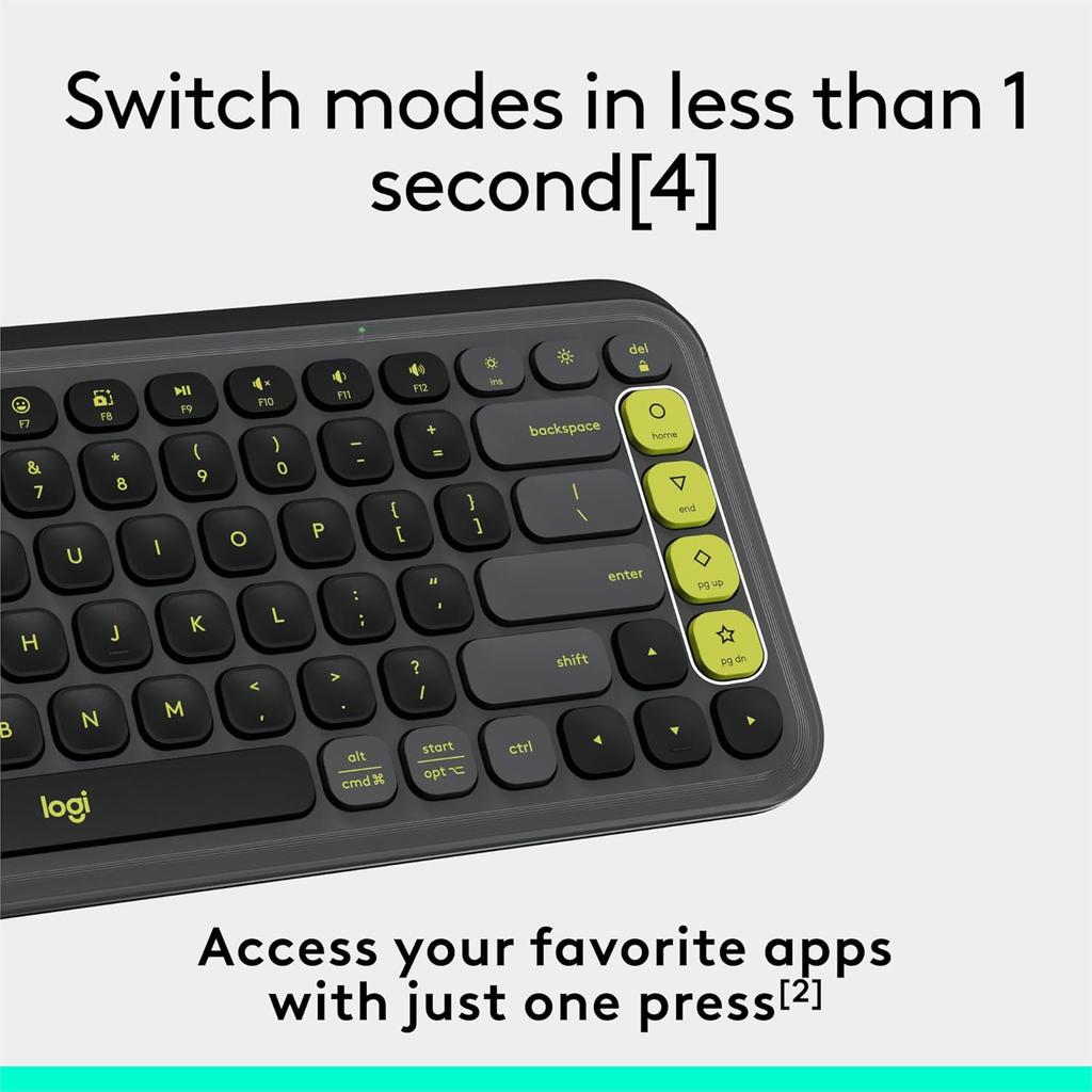 Logitech POP ICON KEYS Keyboard Bluetooth Office Keyboard Wireless Keyboard AI Portable Keyboard Laptop Keyboard