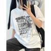 Y2k Letter Print Short Sleeve Tshirt For Unisex Summer Insstyle Loose Fit Top