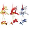 Plastic Fawn Bells Ornament Cute Deer Bell Pendant  Home New Year Gifts