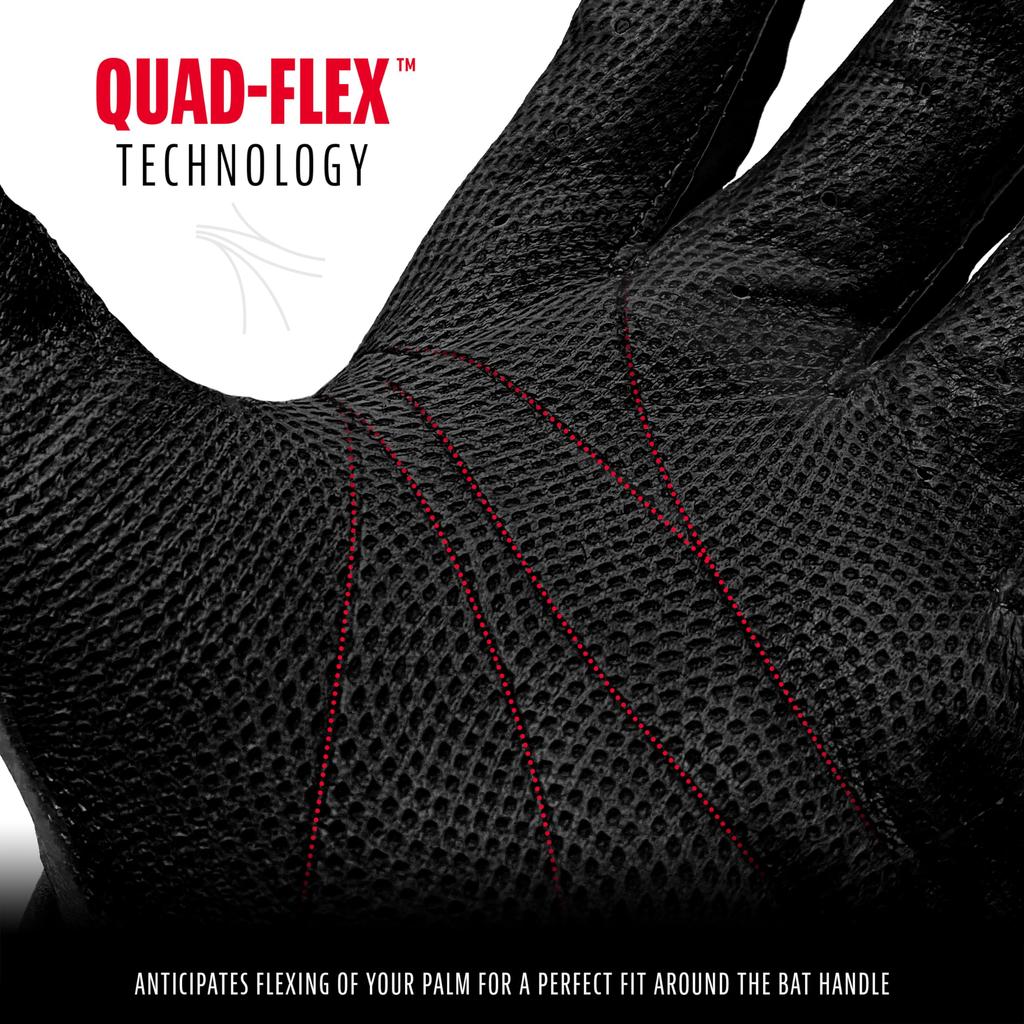 Franklin Sports Adult MLB Neo Classic II Series Batting XL Gloves, Black,