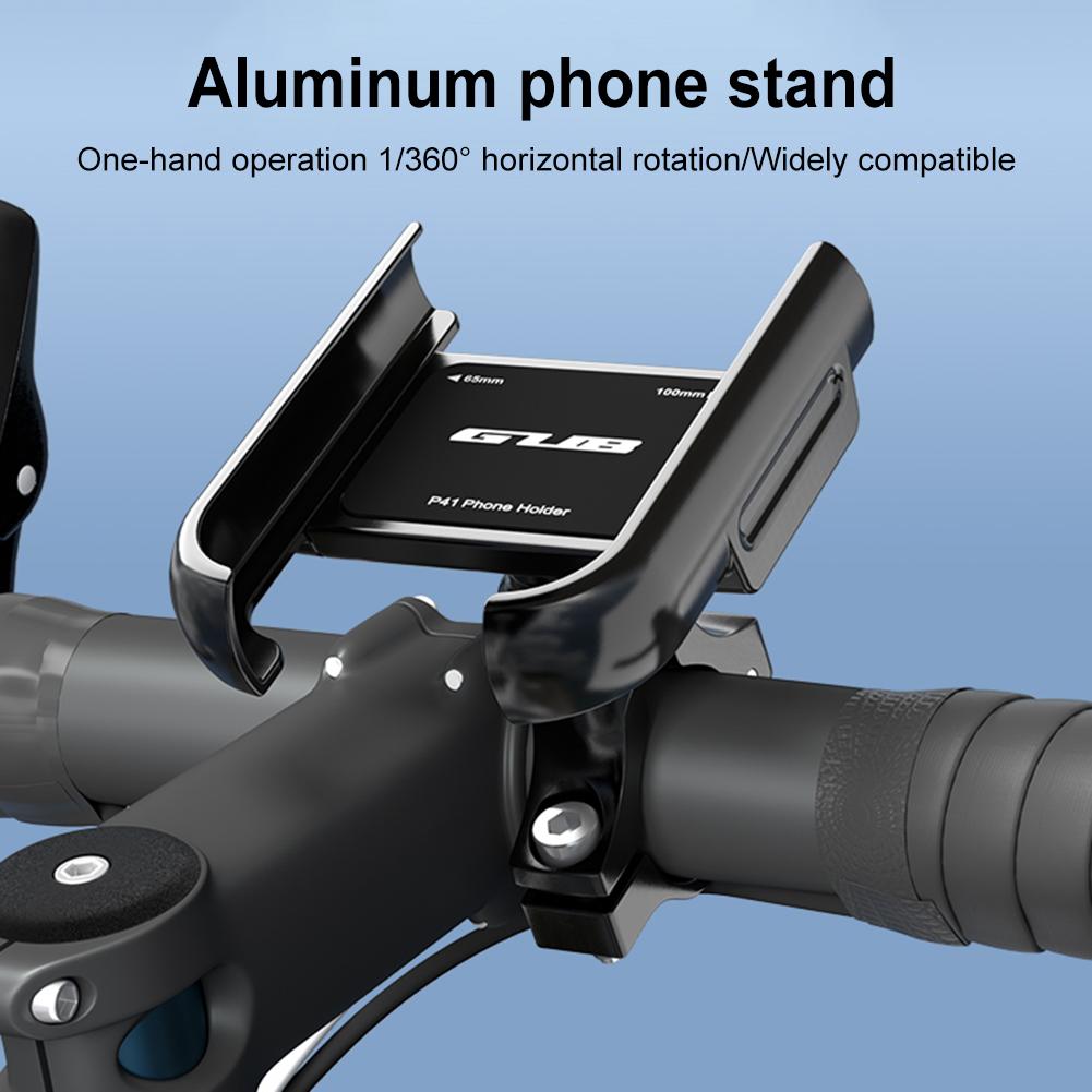 Bicycle Phone Mount Stand Aluminum Alloy Motorcycle Mobile Phone Mount Bicycle Navigation Phone Bracket for 4.2-7.5 Inch Phone