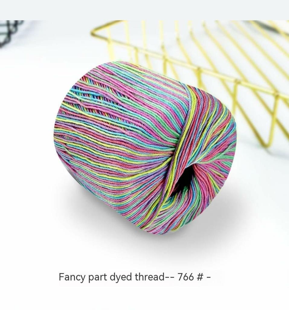 10pcs/lot Pure cotton space-dyed lace thread violent bear hand-crocheted shawl knitting fine wool