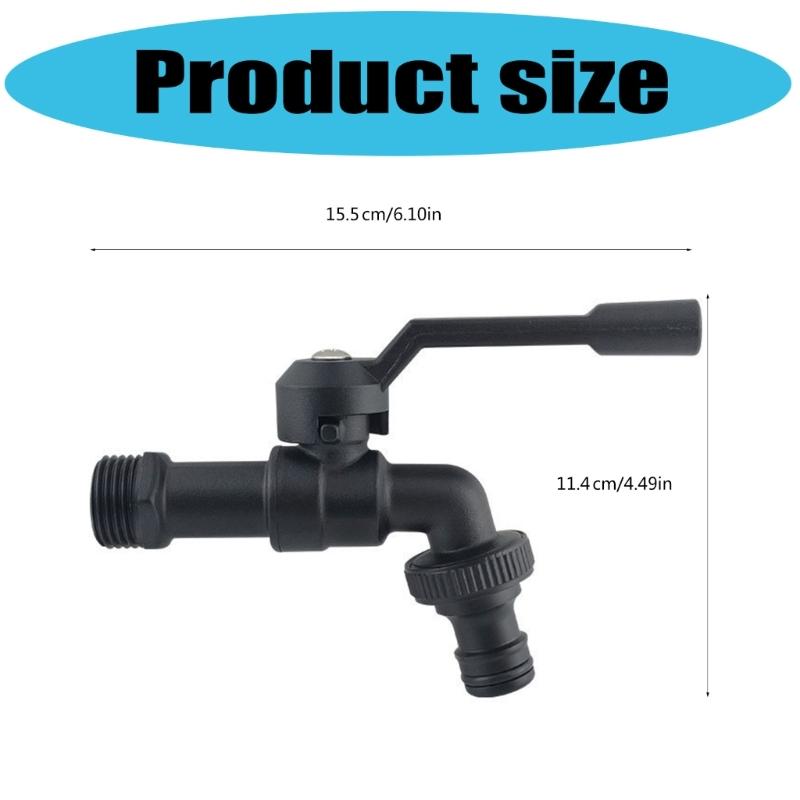 Single Handle Outdoor Water Tap Weatherproof Design Rotating Nozzle Maintenance Without 1/2x3/4 for Garden Hose Connection
