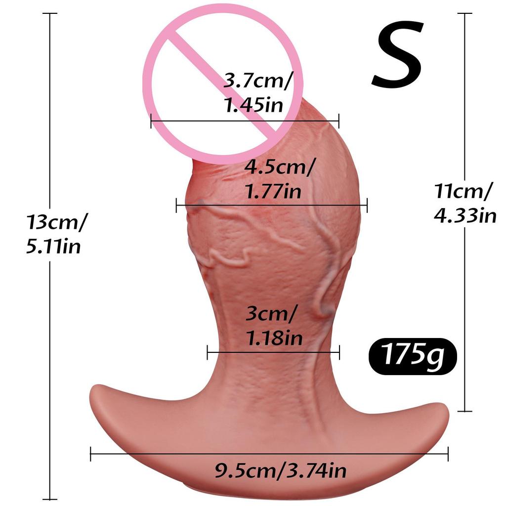 Extra Large Soft Flesh Realistic Veins Wearable Anal Plug Masturbator for Men and Women