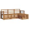 4 Piece Outdoor Sofa Set Natural Solid Acacia Wood