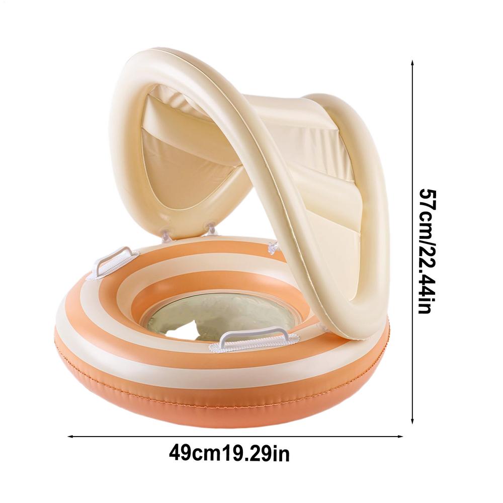 

Детский надувной круг для бассейна с навесом, плавающее кресло для бассейна, безопасная надувная игрушка для плавания, круги для плавания, плавательное сиденье для бассейна и ванны. оранжевый