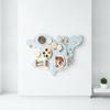Dolphin Wall Board Light Blue and White Wooden Activity Panel Bead Maze