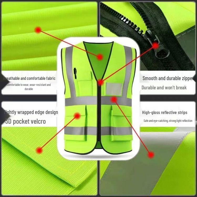 Breathable Mesh Reflective Safety Vest for Construction and Gardening