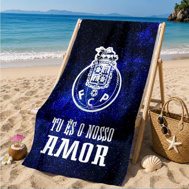 FC-Wappen-Design aufgedrucktes Mikrofaser-Strandtuch, Weich und saugfähig, Schnell trocknend, Ideal für Sommerreisen, Strand-Essential, Schwimmbad