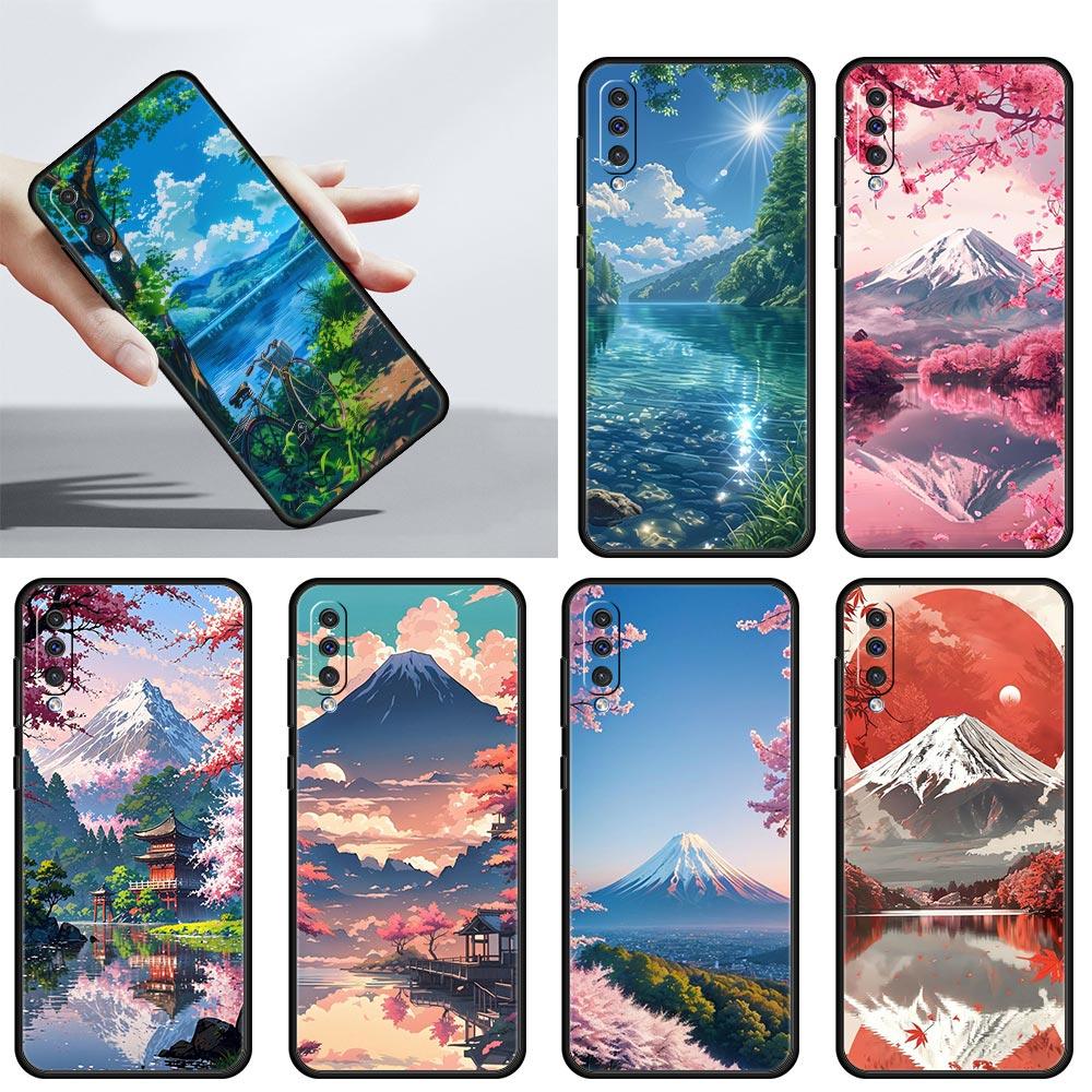 Phone Case Japanese Anime Landscape Art For Samsung A24 A12 A14 A16 A32 A50 A70 A20E A20S A22 A34 A54 A42 A52 5G A04s A06 Cover