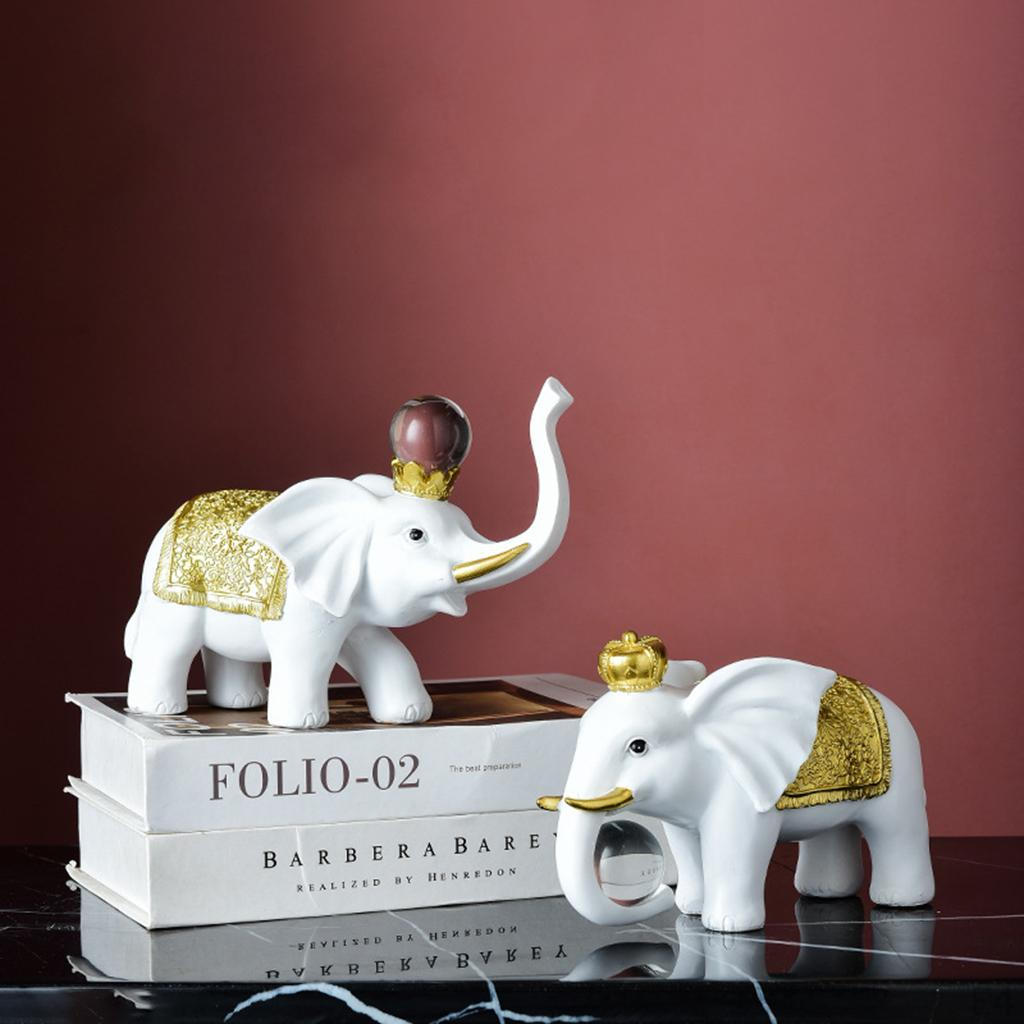 Decor Statue for Bookshelf TV Stand Decoration, Resin Animal Sculpture Crafts Gift Friend,