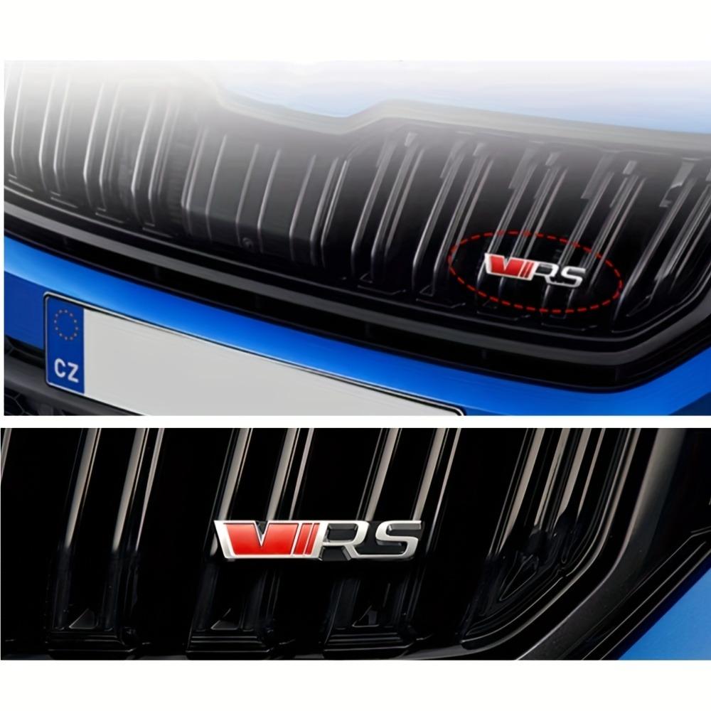 1Pc Metal VRS Logo Emblem VRS Letters Car Front Grille Rear Trunk Emblem Badge Sticker Accessories