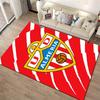Red Soccer Team Designed floor mat, suitable as a non-slip mat for the living room or bedroom sofa