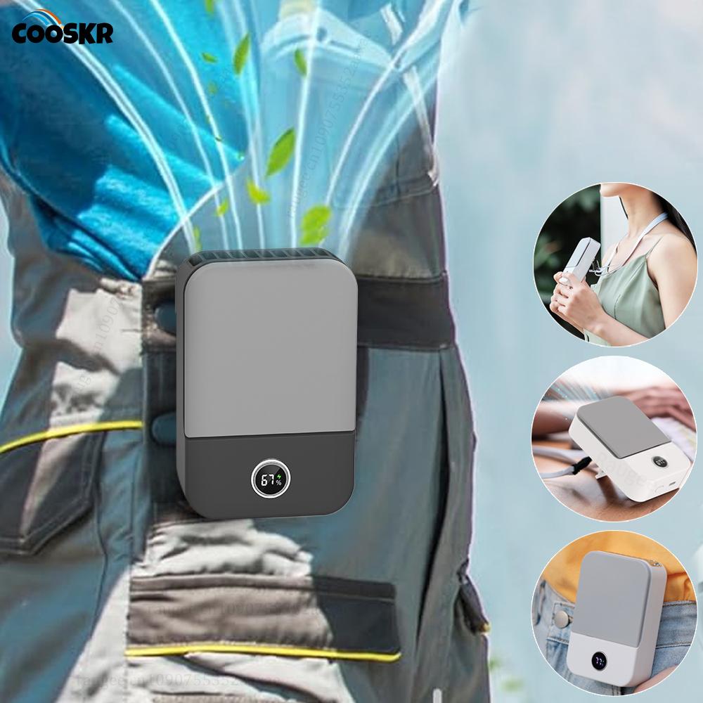 

Waist Fan Portable Waist Clip Fan 20000mAh USB Rechargeable Hanging Neck Fan Comes With Adjusted Lanyard for Outdoor Camping белый