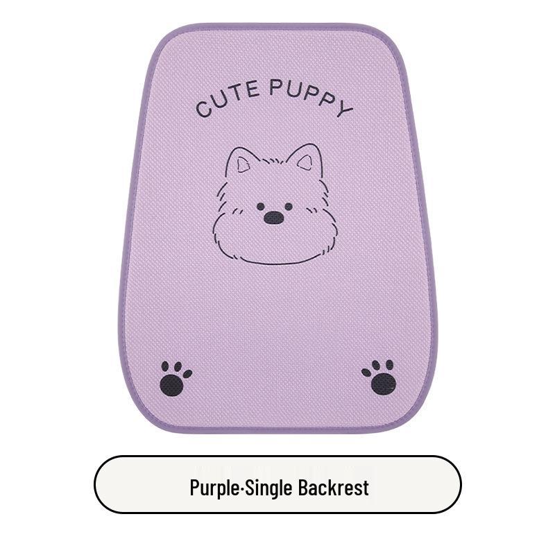 West Highlands Cute Cartoon Cotton Linen Car Seat Cushion for Women - Fits Toyota BZ3, RAV4, Corolla, and Ruifang