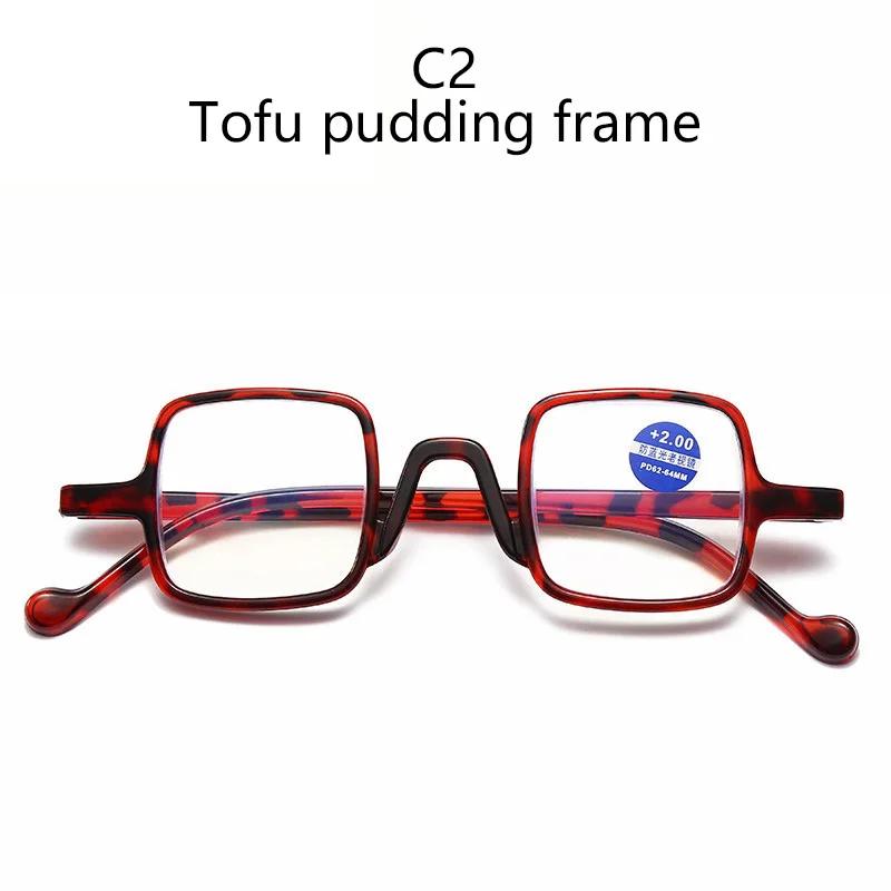 

Reading Glasses Men Square Frame Leopard Legs Blue Light Presbyopia Eyeglasses Antifatigue Computer Women Eyewear Unisex +4.0
