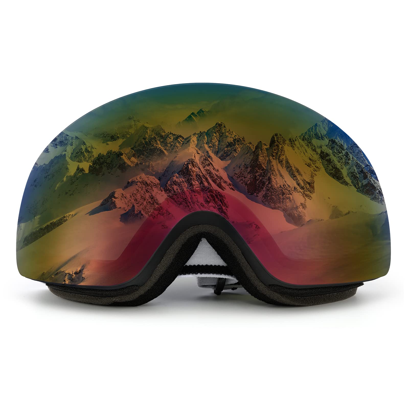 

Ski Double Snowboard REVO Mirror Polarized Compatible with UV Snow Helmet Suitable for Wide Field of Sports Adjustable Unisex [rongbenyuan] Goggles,