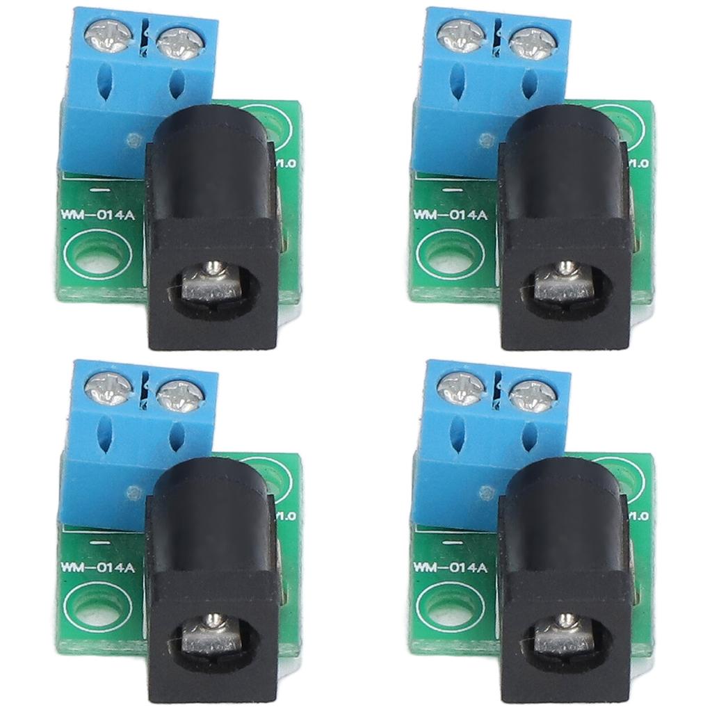 4 Stück DC-Stecker 5,5x2,1mm auf 2P 5,08mm Netzteilplatine Kompatibel mit 5,5x2,5mm Anschluss