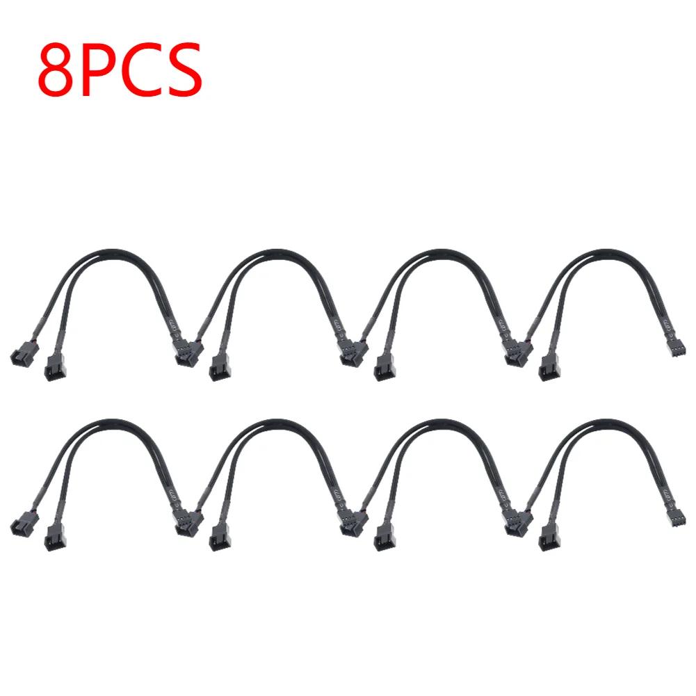 PWM 4pin Fan Extension Splitter Hub Cables Motherboard CPU 4 pin Y Splitter Cable Fan PC Case Fan Extension Adapter