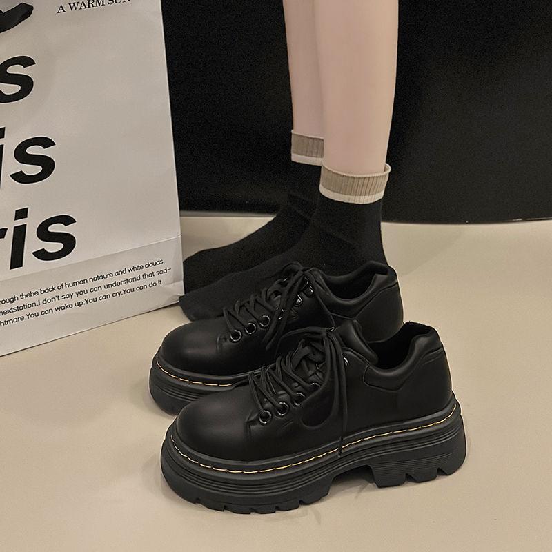 Autumn Wind Rustling~ Japanese Small Leather Shoes Women's Shoes 2025 New Retro British Style Platform Loafers Single Shoes Women