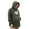 Unisex Outdoorowa Bluza z Kapturem i Kieszenią do Noszenia Zwierząt Domowych, Rozpinana Bluza z Kapturem, Fuzzy Bluza z Kapturem Zapinana na Zamek