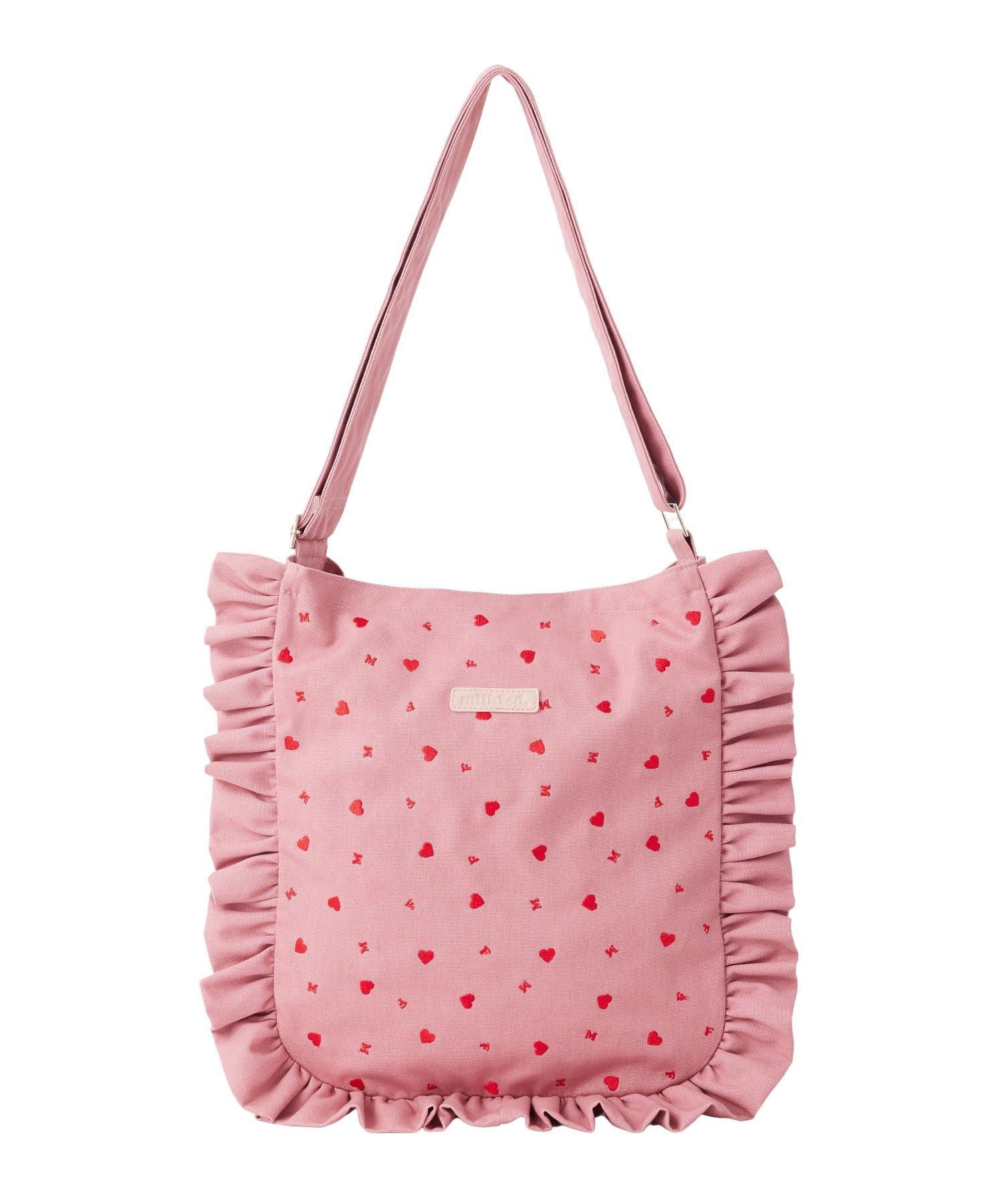 

HEART EMBROIDERY CANVAS BAG