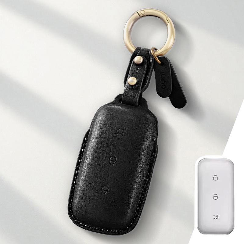 Genuine Leather Protector for Geely Galaxy E5 L7 Key Case Cover Fob чёрный