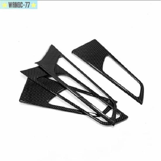 Carbon Fiber Interior Door Handle Bowl Cover Trim Fits For Hyundai Tucson 16-21