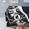 Drums Da Vinci Blanket Vitruvian Man Drummer Vintage Music Fleece Vintage Breathable Throw Blankets for Bedding Lounge Winter