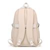 Large Capacity Student Schoolbag Women's Solid Color Backpack Multi-Compartment Wear-Resistant Backpack
