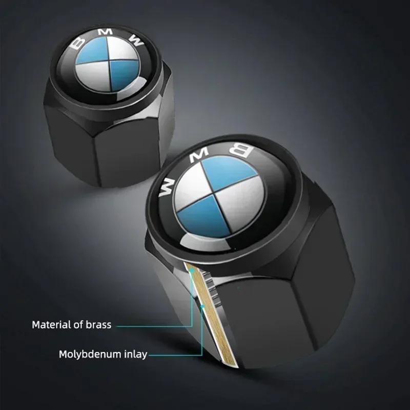 2025 Hot 4Pcs Car Wheel Tire Styling Tire Valve Air Nut Cover Car Logo Accessories For BMW E46 E52 E53 E60 E90 E91 F30 F20 F10 F