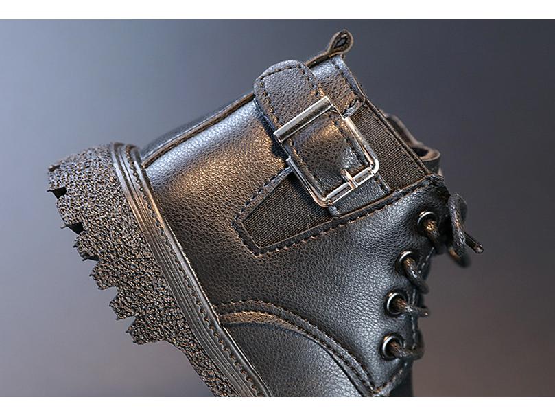 Kids' Autumn/Winter Retro Ankle Boots with Side Zipper - Boys' Martin, Girls' Soft Sole Leather Boots