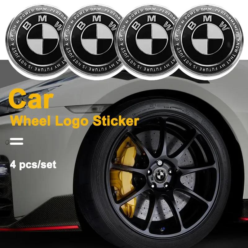 4 Stück 56/60/65MM Auto Radnabenkappe Center Aufkleber Emblem Auto Plakette Abziehbild NFUYH400 Zubehör für BMW G30 F02 E46 G28 F30 F10 E60 E90 G20