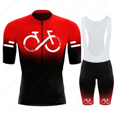 Cycling Jersey Set 2024 Summer Short Sleeve Cycling Clothing Mountain Bike Uniform Maillot Ropa Ciclismo Men's Road Bicycle Wear