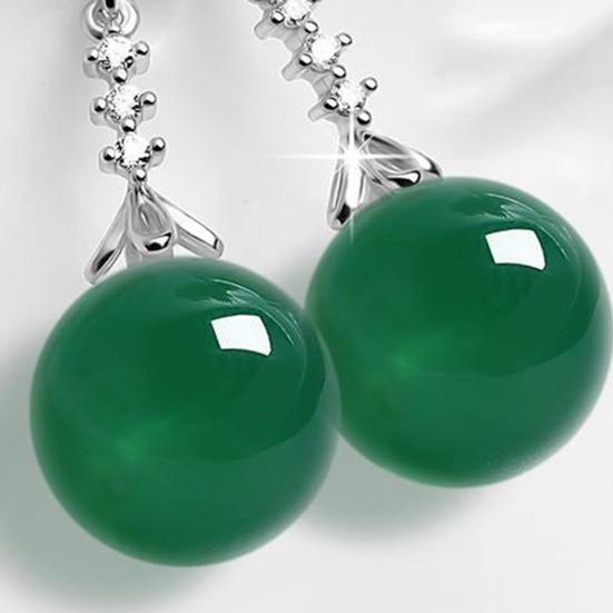 1 pereche de cercei cu agat, care nu sunt predispuși la alergii, grațioși, rafinați, manoperă fină, strălucitoare, strălucitoare