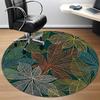1pc Tropical Leaves Office Round Area Rug, Indoor Mat Suitable ForOffice, Under Office Chairs Bedroom Living Room Home Decor D010
