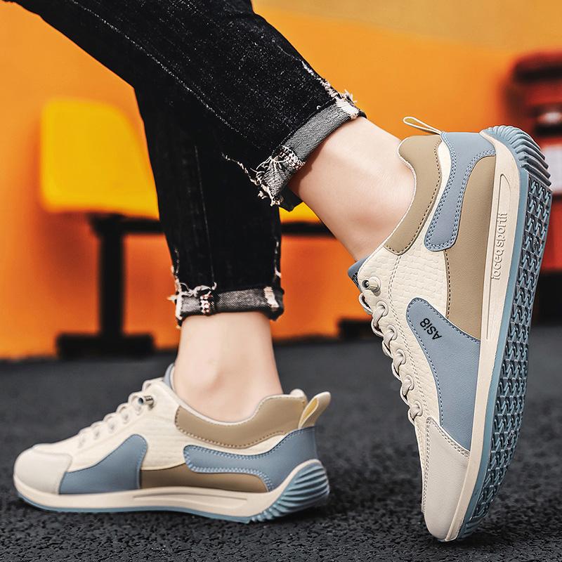Men’s Sports Shoes Casual Street Style Jogging Sneakers Students Skateboard Shoes Plus Size Height Increase