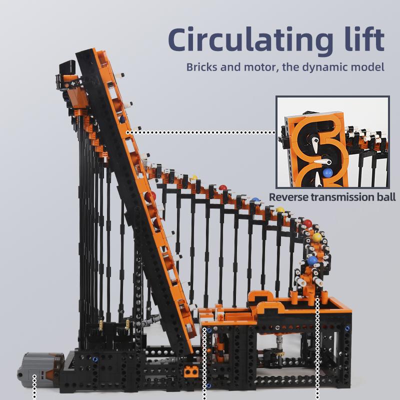 MOULD KING 26008 Creative Construction Toys Harp Track with Ball Building Blocks MOC Bricks Educational Toys for Kids and Adults