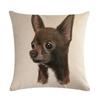 Cute Puppy Head Series Linen Pillow Case Seat Sofa Bedroom Cushion Cover Home Decoration Pillowcase 45*45Cm