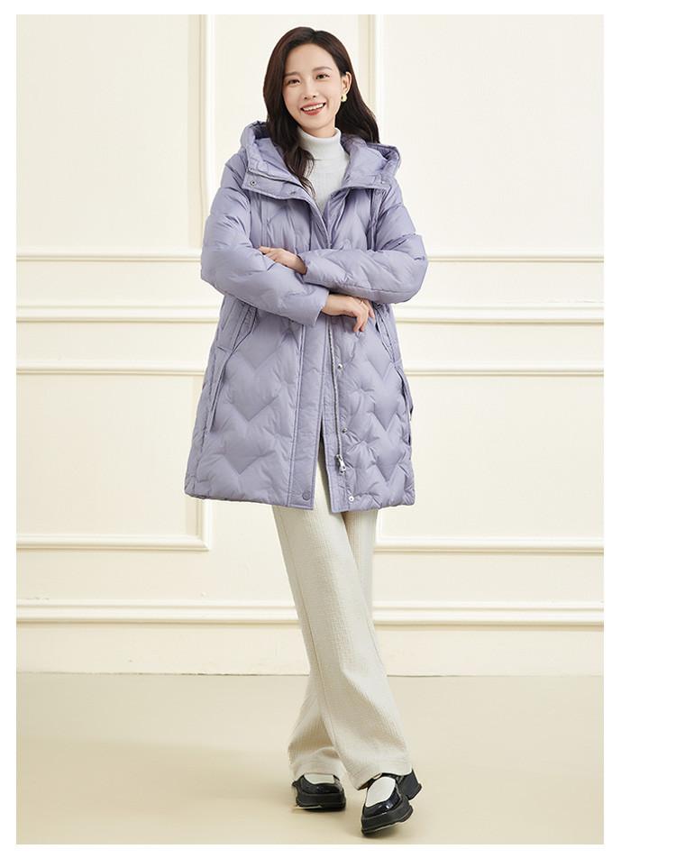 [Down Jacket] Autumn and Winter Thick 90 Duck Down Medium to Long Women's Coat