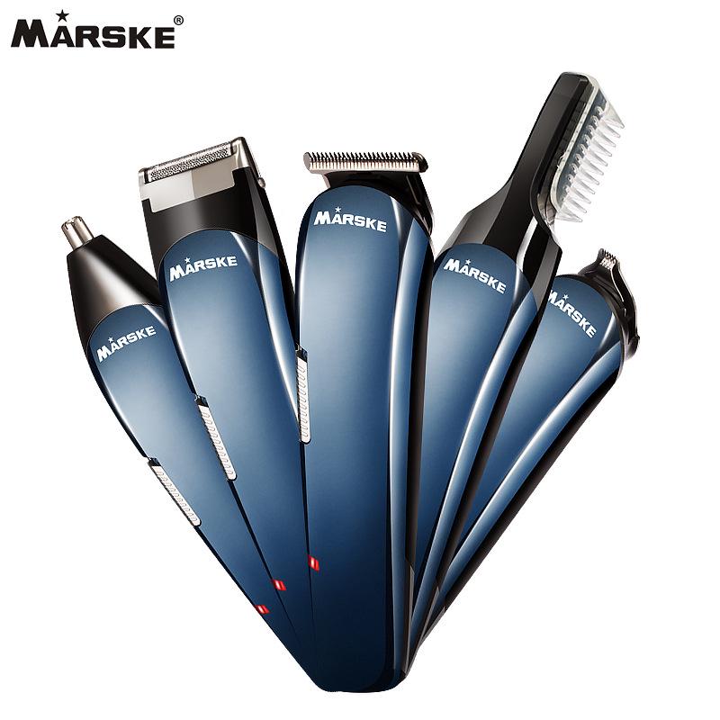 Multi-functional Men's Grooming Kit: Electric Hair Clipper, Rechargeable Nose & Eyebrow Trimmer, Shaver, Engraving Head