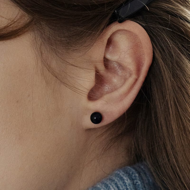 

TOU [silver925] TB013 black onyx earrings none