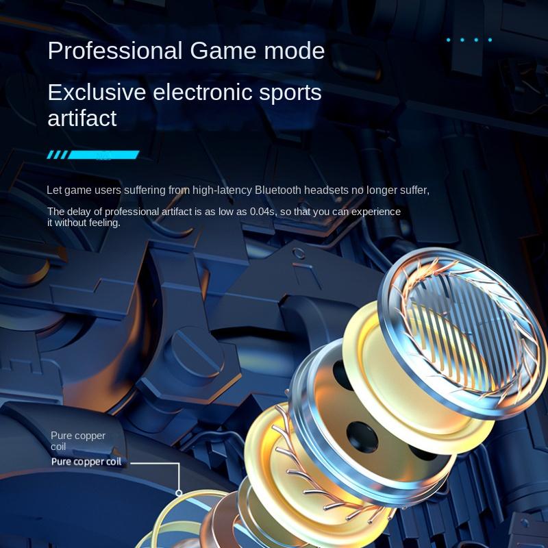 New Mecha Style Gaming Bluetooth Headset Wireless 5.3 Gaming Low Latency Super Long Battery Life