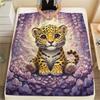 1Pc Cartoon Print Flannel Blanket, High Quality Comfortable for All Seasons, Home Decor, Warmth and Comfort, Perfect for Christmas Birthday Gift